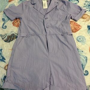 Lavender Women's hausen hemline naomi romper NWT. Size large